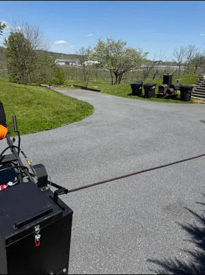 Asphalt surface before professional maintenance, project 9